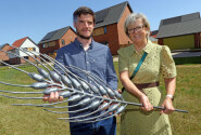 Artist blacksmith Toby Winterbourn and Maggie Abel of Abel Homes at Cygnet Rise in Swaffham 500px