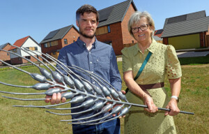Artist blacksmith Toby Winterbourn and Maggie Abel of Abel Homes at Cygnet Rise in Swaffham 500px