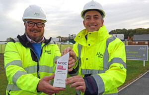 Award winner Tim Walsingham (left) with Abel Homes managing director Paul LeGrice 500px