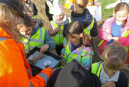 Children from Hingham Primary School get to grips with historical artefacts 500px