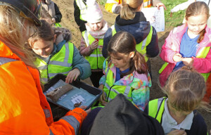 Children from Hingham Primary School get to grips with historical artefacts 500px