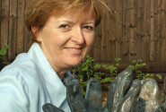 Maggie Abel pictured at the unveiling of a previous public artwork also in Hingham