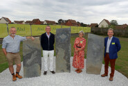 Unveiling of the artwork at Three Squirrels, East Harling 500px