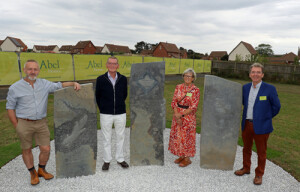 Unveiling of the artwork at Three Squirrels, East Harling 500px