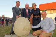 Unveiling of new walnut artwork at Mattishall sm