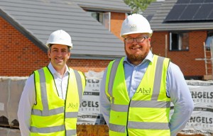 Pride in the Job winner Tim Walsingham right and Abel Homes managing director Paul LeGrice sm