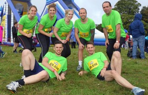 The Abel Homes and Abel Energy team all ready for the off at the Gung Ho event at Earlham Park sm2