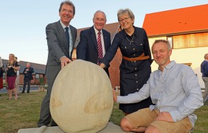 Unveiling of new walnut artwork at Mattishall sm