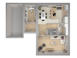 Dereham Type H 3D Orion Ground Floor   Handed