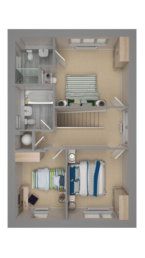 Cygnet Rise Swaffham Type H 3D First Floor   Handed