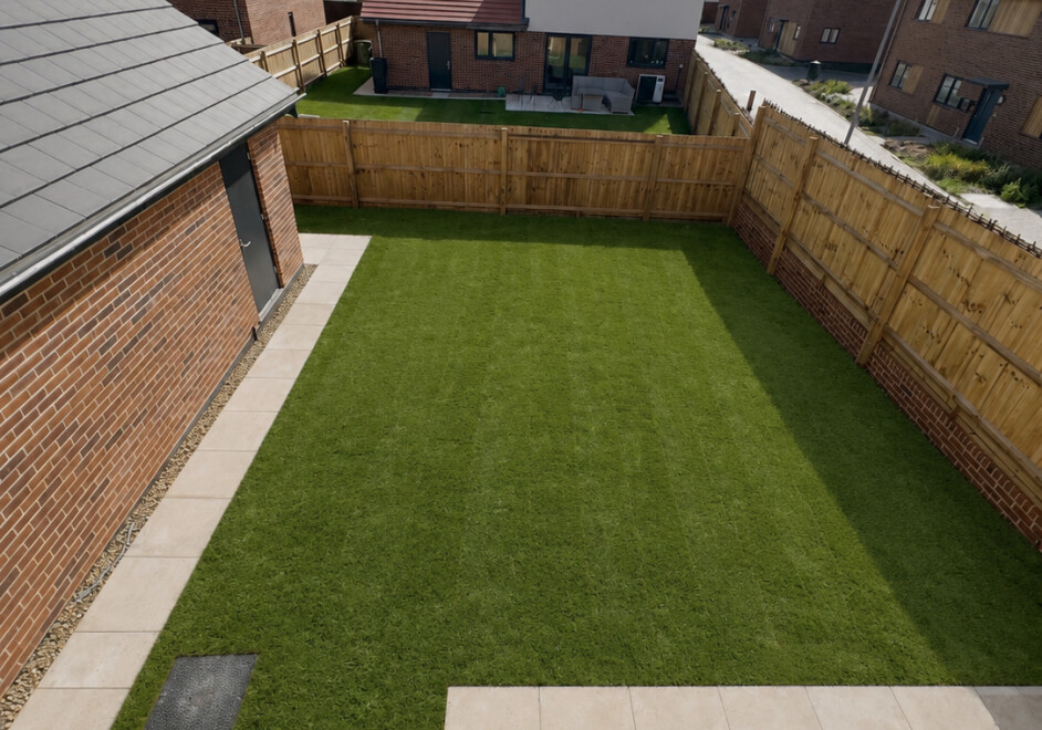abel homes taverham plot82 backgarden grass CGI